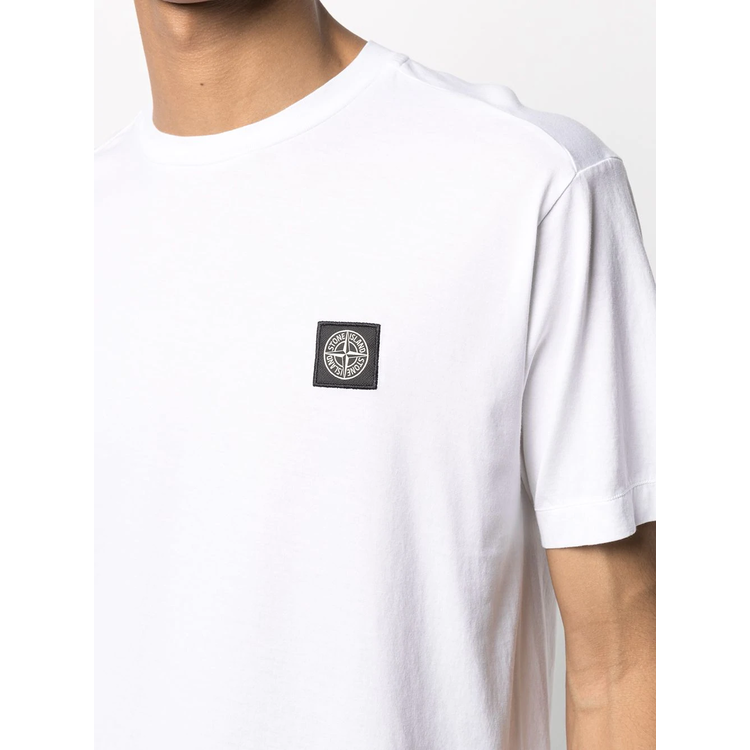 Stone Island Compass Patch Tee in White